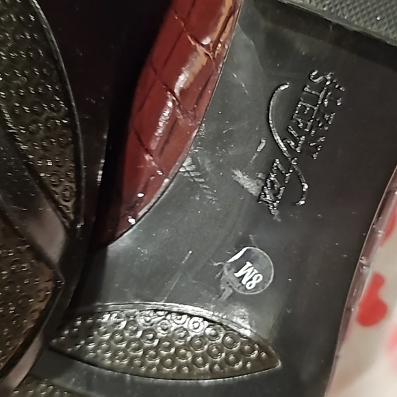 J alfani Step n Flex aligator redbrown cranberry crocodile flat New w/o tag - Picture 7 of 7